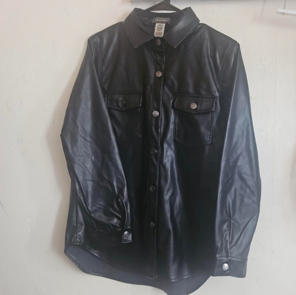 Sans Souci Medium Black Faux Leather